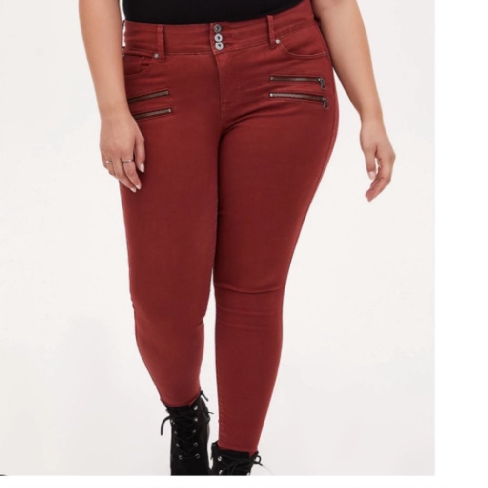Nwt! Torrid Brick Red Jean Legging size 26R